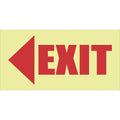 SABS Photoluminescent exit left safety sign