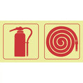 SABS Fire extinguisher, fire hose reel photoluminescent safety sign