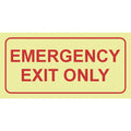 SABS Emergency exit only photoluminescent safety sign