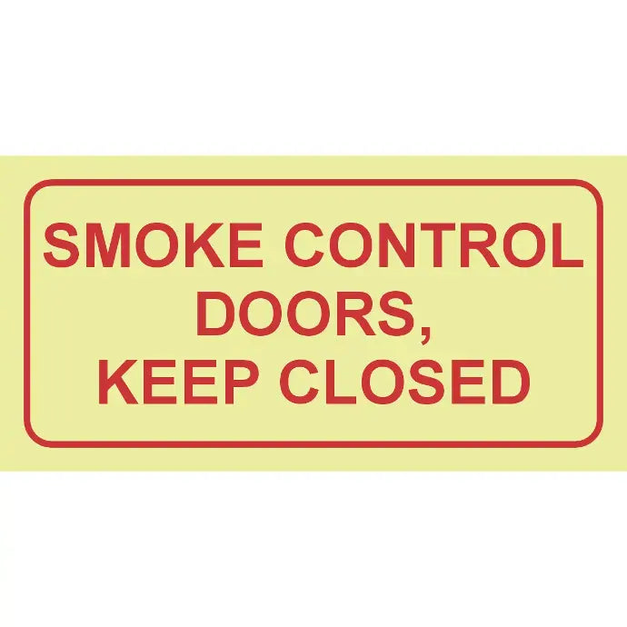 SABS Smoke control doors photoluminescent safety sign