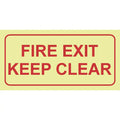 SABS Fire exit keep clear photoluminescent safety sign