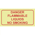 SABS Danger flammable liquids photoluminescent safety sign