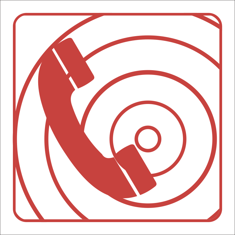 SABS Fire telephone safety sign