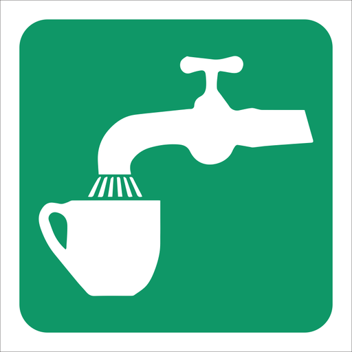 SABS Drinking water safety sign