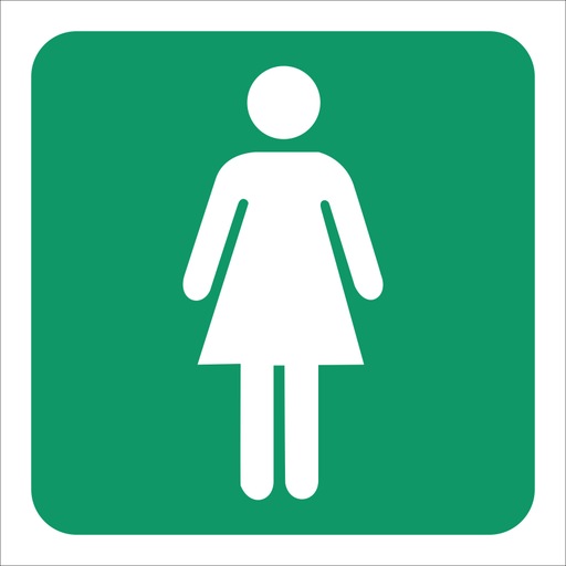 SABS Ladies toilet safety sign