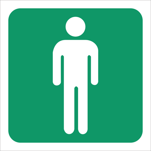 SABS Gents toilet safety sign