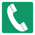 SABS Telephone safety sign