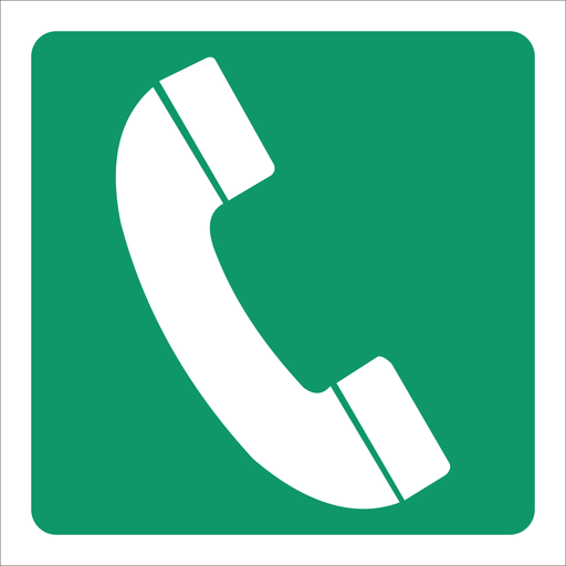 SABS Telephone safety sign