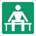 SABS Waiting area safety sign
