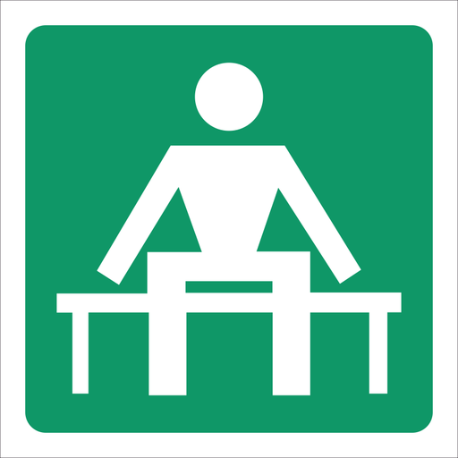 SABS Waiting area safety sign
