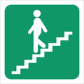 SABS Stairs going down left safety sign