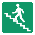 SABS Stairs going up left safety sign