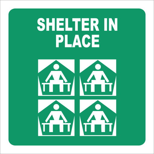 SABS Shelter in place safety sign
