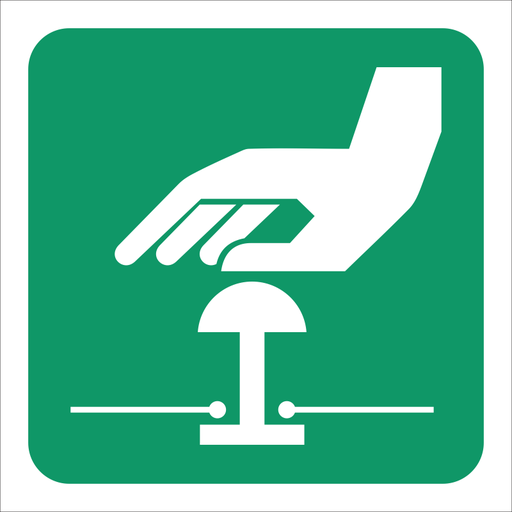SABS Emergency stop safety sign