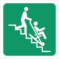 SABS Evacuation stair chair safety sign