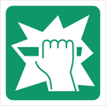SABS Break glass for key safety sign