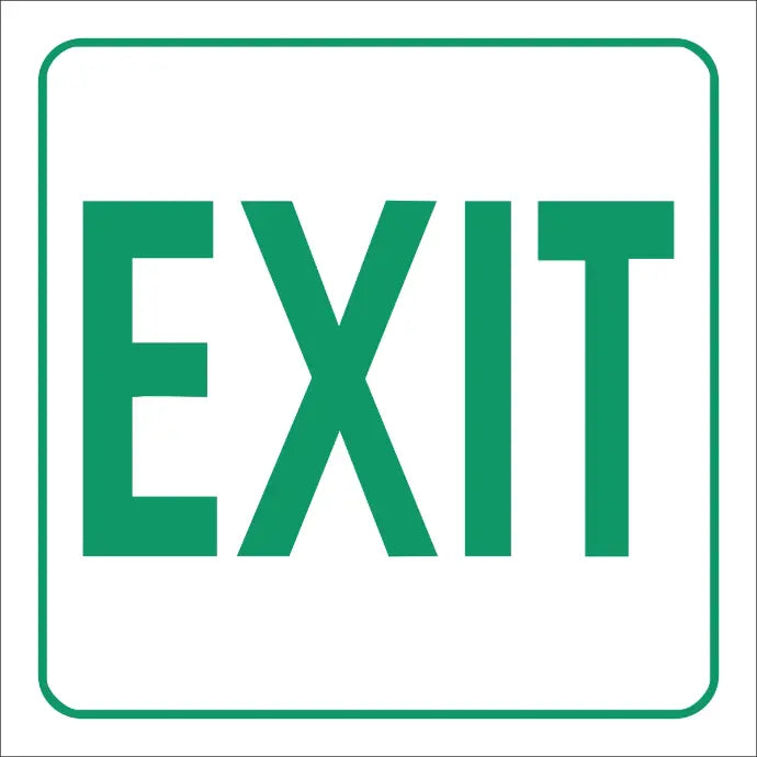 SABS Green exit safety sign