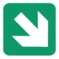 SABS Diagonal arrow safety sign