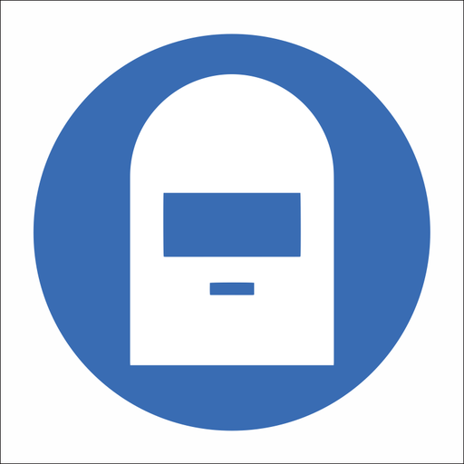 SABS Wear Welding Mask safety sign